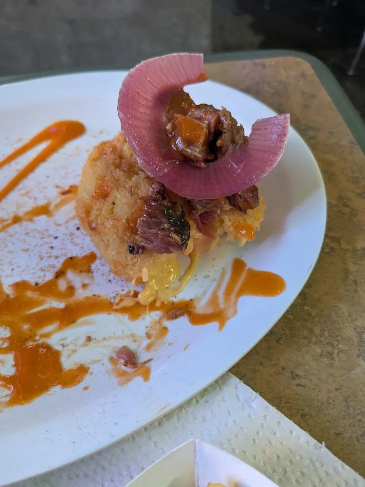 Macaroni and Cheese Ball with Brisket